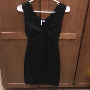 Open back black dress